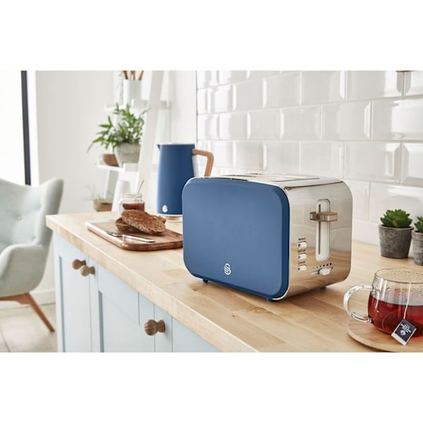 Bred brödrost 2 skivor Modern Nordic Design SWAN ST14610BLUNEU 900W Blå 49374 Azul - Asmodee - Brädspel - Brädspel