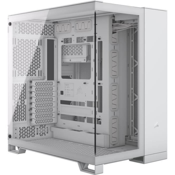 PC-fodral - CORSAIR - 6500X Härdat glas Mid-Tower Dual Chamber - Vit