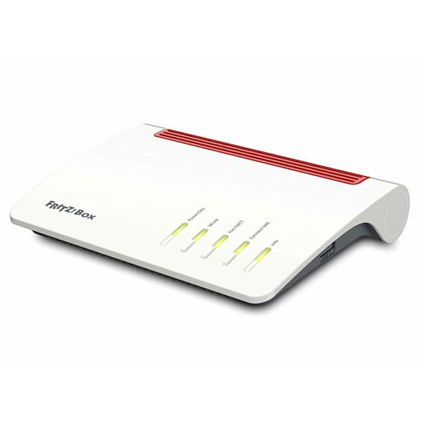 Avm - 20002784 - Fritz!Box 7590 Dual-Band Gigabit Ethernet trådlös router (2,4 GHz / 5 GHz) 3G 4G Grå, Röd, Vit