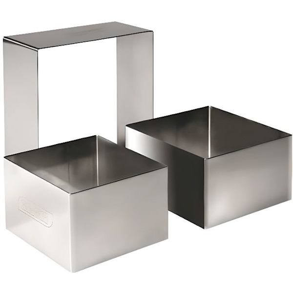 ROSTFRITT STÅL KAKSSKÄRARE HÖJD 4,5 CM - MÅTT 10 X 10 CM - UGN- OCH DISKMASKINSÄKER