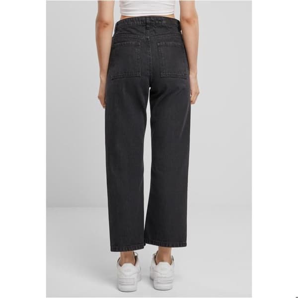 Urban Classics dam jeans med rak benlängd svart 26