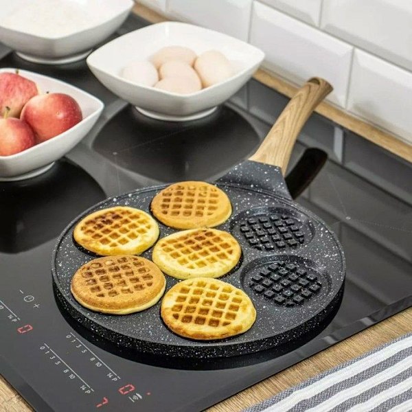 Stekpanna - KINGHOFF - KH-1668 - Marmorbeläggning - Non-stick - 26,5 cm Svart