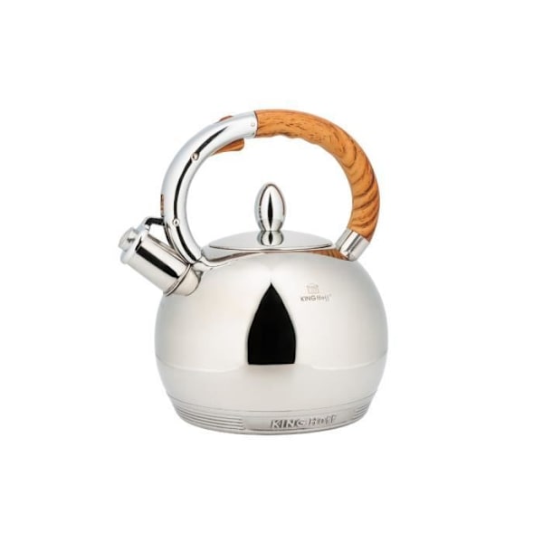 Kastrull - KINGHOFF - KH-3778 - Rostfritt stål - 3,0 L - visselpipa Metallisk