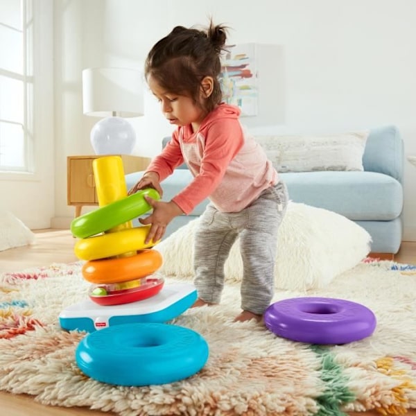 Fisher-Price - Giant Rainbow Pyramid - Early Learning Toy - Från 12 månader GJW15 Flerfärgad
