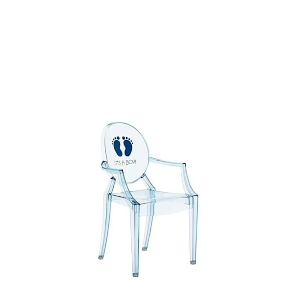 Kartell Lou Ghost Chaise, Blå, 2.7 x 37 x 63 cm - 0285577