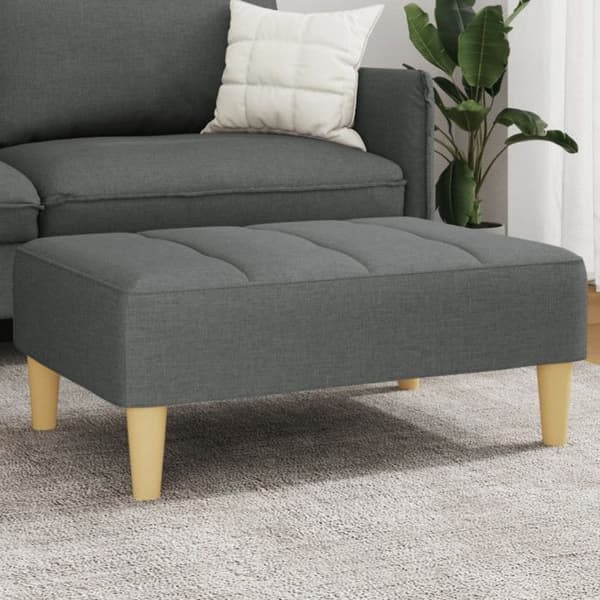 Fotpall - VIDAXL - 77x55x31 cm - Tyg - Mörkgrå - Samtida design mörkgrå