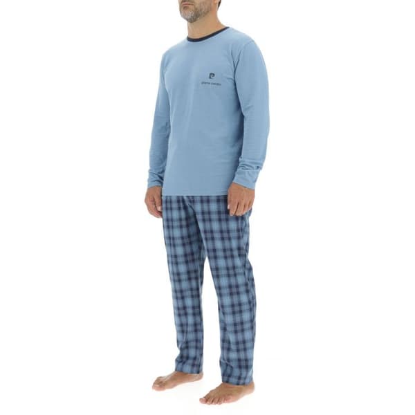 Pierrecardin Lång Pyjamasset i Bomull för Herr Blå XL