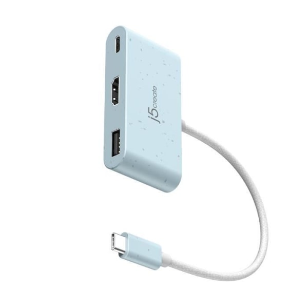 j5create JCA379EC-N Miljövänlig USB-C till HDMI och USB Type-A med strömförsörjning