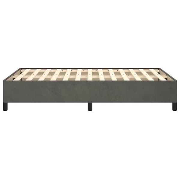 vidaXL Sängram utan madrass mörkgrå 120x190 cm sammet 379529