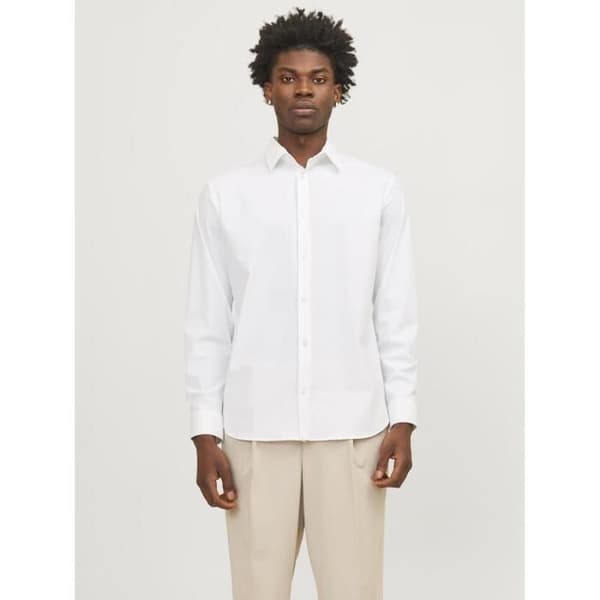 Slim fit långärmad skjorta Jack & Jones Active Stretch Vit S