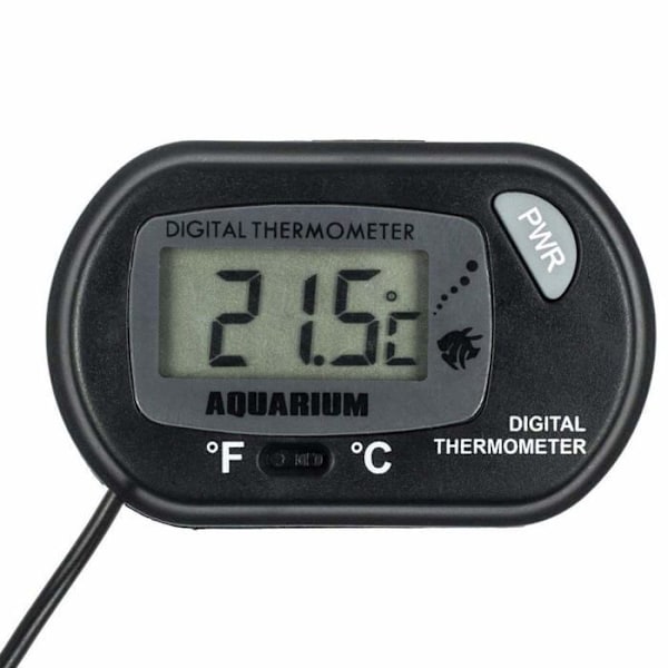 Termometer - hydrometer Dollatek 2st LCD Digital Aquarium Termometer Fish Tank Vatten Terrarium Temperature - Svart