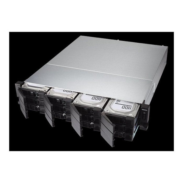 QNAP SYSTEMS TS-H1886XU-RP-R2-D1622-32G 2U 12+6 BAY 32 GB ECC - TSH1886XURPR2D162232 Svart, Grå
