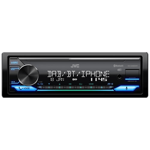 Bilradio - JVC - KD-X482DBT - USB - iPod - Bluetooth - DAB+