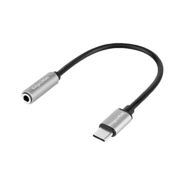 USB Type-C till 3,5 mm kvinnlig kontaktadapter Kruger&Matz Basic | Stereo ljud | Hög ljudkvalitet