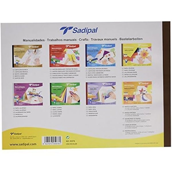 Manuell arbetsblock - SADIPAL - 5978 - 10 ark - Cellofanpapper - Assorterande färger Blandad