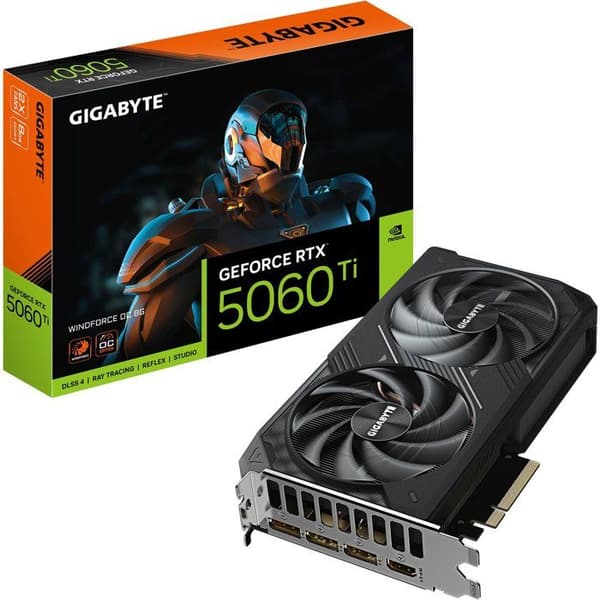 GIGABYTE - WF2 - Grafikkort - NVIDIA RTX 5060Ti OC - 8 Go