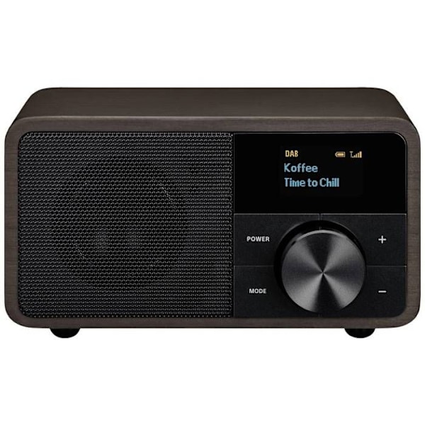 DAB+ radio - SANGEAN - ÄKTA MINI DAB+ - Bluetooth - AUX in - Svart träfodral Svart