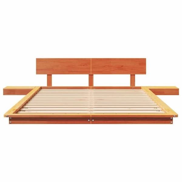 vidaXL Sängram Brun 140 x 190 cm trä 872406