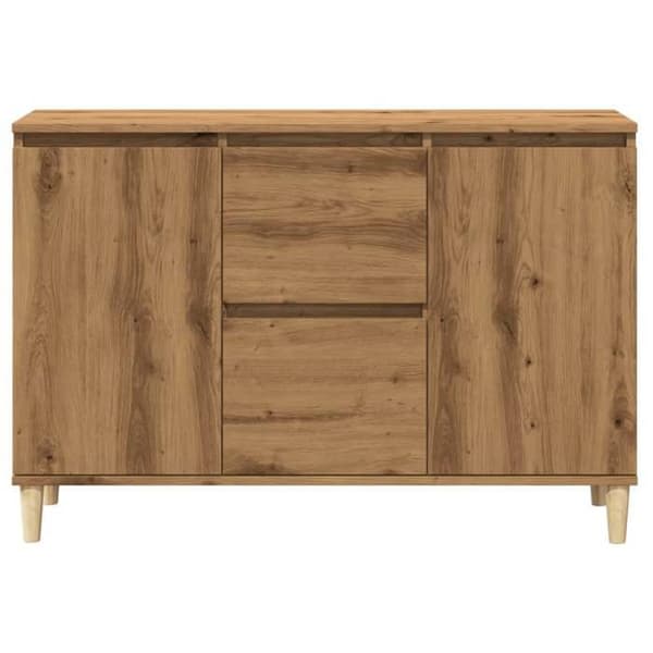 vidaXL Buffé ek hantverk 102x35x70 cm ingenjörsträ 856485