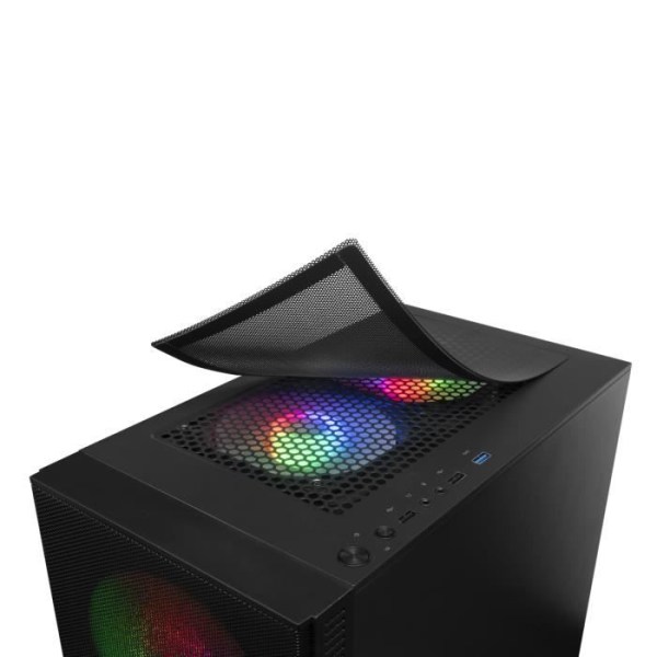 MicroATX-datorlåda - Mars Gaming - MCZ Svart - RGB - MESH-panel - Vattenkylning