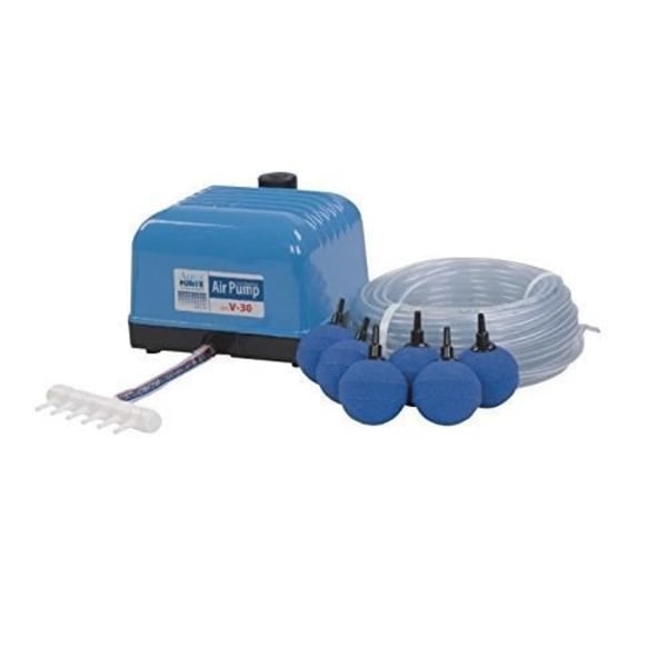 AquaForte Original Hailea V30 luftpumpset, 17L/min vid 1,2m, med 6 stenar och 25m slang 4/6 - SC405