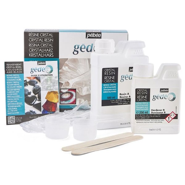 Crystal Resin Kit - PEBEO - Gjut och skapa dekorativa föremål och smycken - 750 ml Kristall