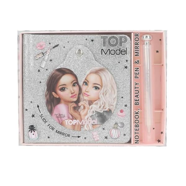 TOPModel skönhetsbok med kulpenna silver, rosa