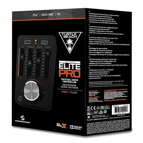 Turtle Beach - Hörlurstillbehör - Elite Pro TAC - DTS-hörlurar:X 7.1 Surround Sound - Superhuman Hearing - Svart