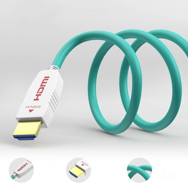 RUIPRO SNUKAOC21V101A fiberkabel, HDMI 2.1 48Gbps optisk, 15 m