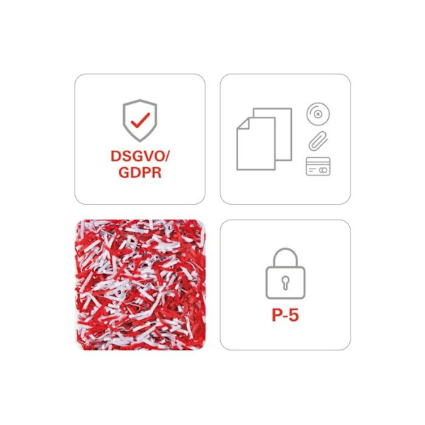shredstar X6pro dokumentförstörare, partikelavskärare 2 x 15 mm vit/silver