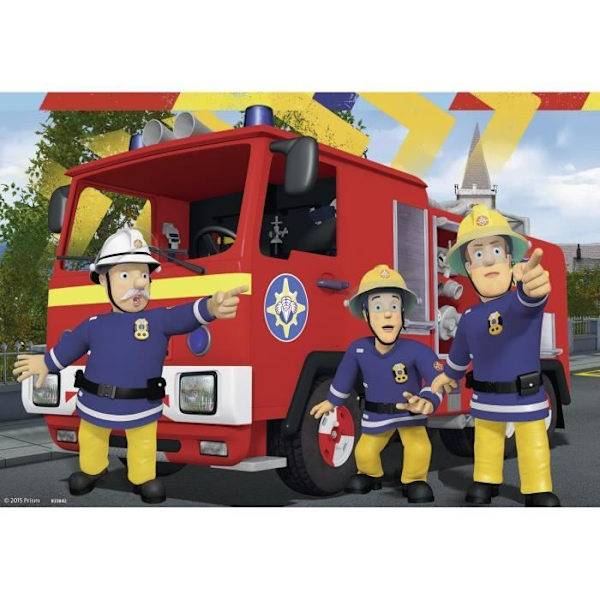 FIREMAN SAM Pussel 2x24 bitar - Sam hjälper dig i nöd - Ravensburger - Massa barnpussel - Från 4 år Blå Röd Gul