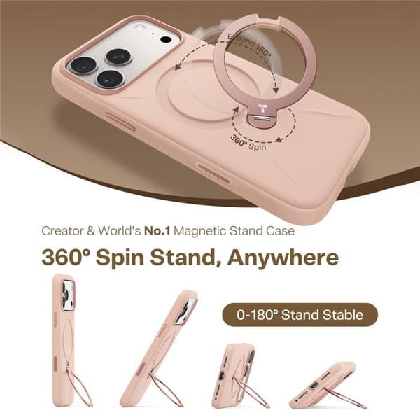 Coque Torras QPRO Silikonserie för iPhone 17 Pro - Rosa Rosa