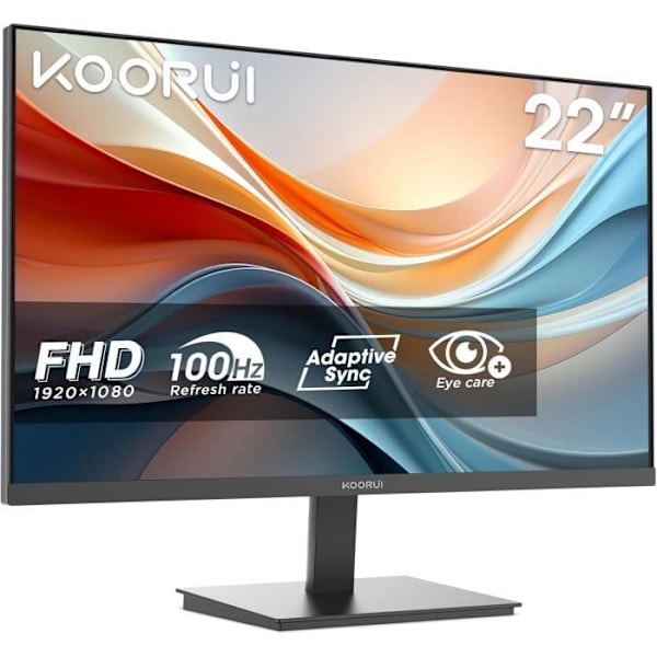 Monitormärket PC - KOORUI - E2212F - 22 Tum - FHD 1920 x 1080 - 100Hz - Ögonvård