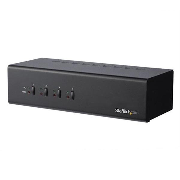 4-portars Dual-Link DVI USB-skärmtangentbordsmus KVM-switch med USB 3.0-hubb - STARTECH - TAA-kompatibel