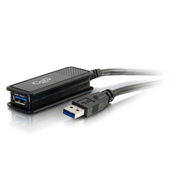 USB-kabelförlängning - C2G - USB Typ A (M) till USB Typ A (F) - 5 m - Svart