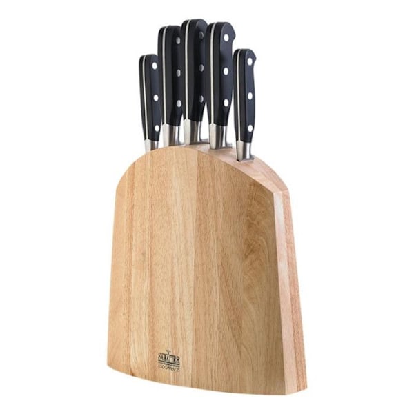 Knivblock - RICHARDSON SHEFFIELD - V Sabatier - 5 delar - Trä - Multifunktionell