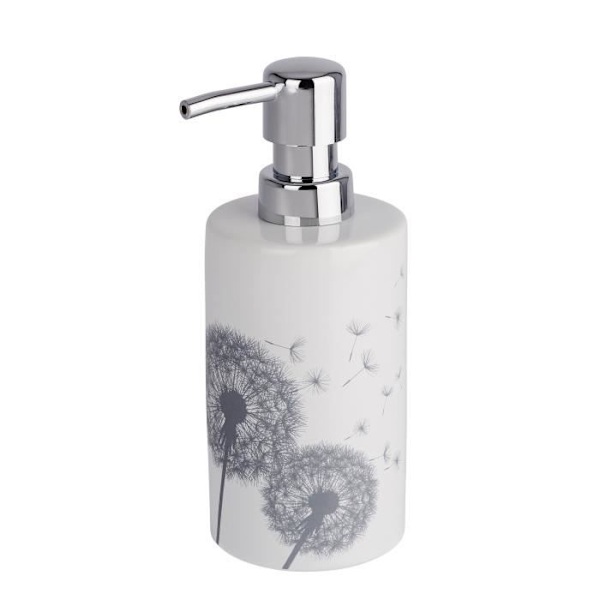 Dispenser för flytande tvål - WENKO - Astera - Keramik - 360 ml - Vit - 8,5x18x7 cm Vit