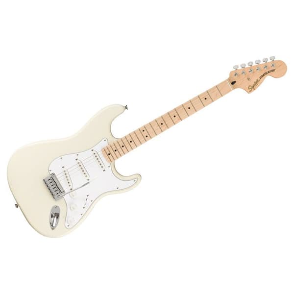 Squier av FENDER Affinity Stratocaster MN Olympisk Vit Gitarrform