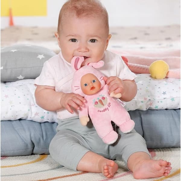 Babyfödd - Söt docka 30 cm Rosa, brun