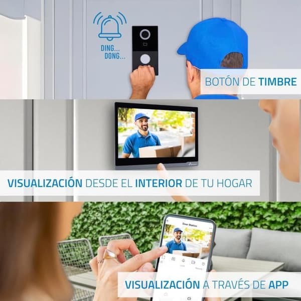 Intercom video - NIVIAN NVS-VIDEOINTERCOM-2W - WiFi - Full HD - 7-tums pekskärm