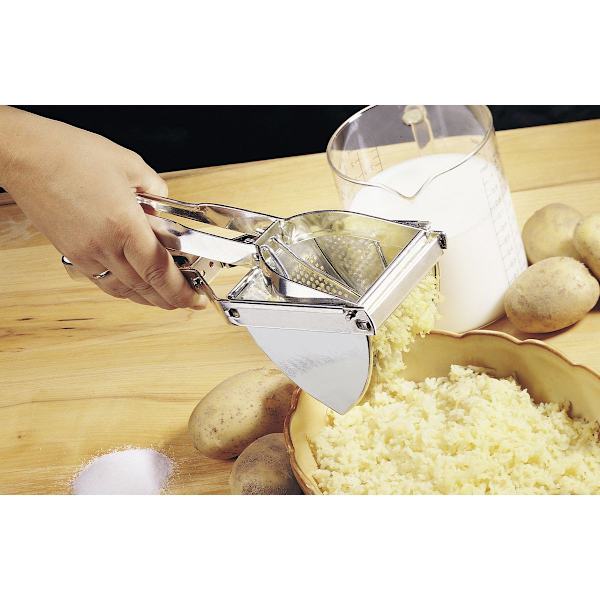 Potatispress - Fackelmann - 45450 - Rostfritt stål - Lätt att använda - 29 x 10 x 8,5 cm Grå