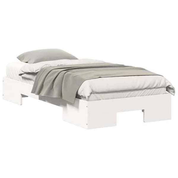 vidaXL Sängram Vit 90 x 190 cm 873053