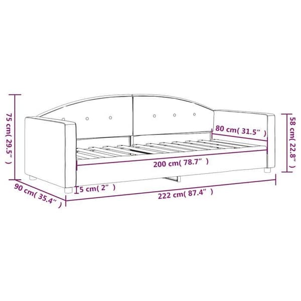 vidaXL Bäddsoffa gul 80x200 cm sammet 354134
