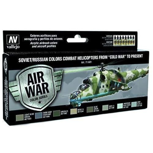 Vallejo Model Air Set 71601 sovjetiska/ryska färger Stridshelikoptrar efter andra världskriget till idag (8)
