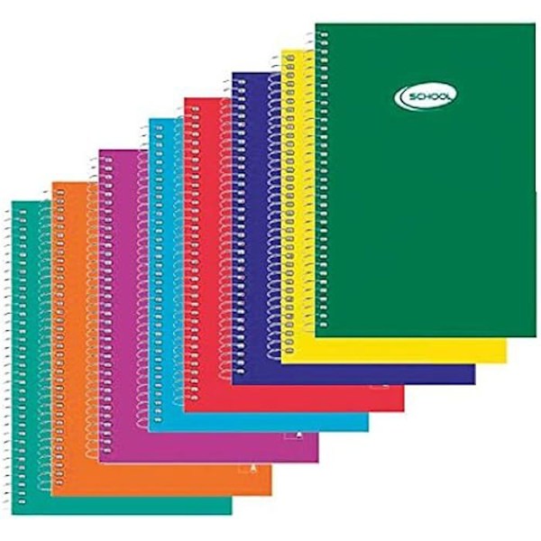 Skrivblock med spiral - PACSA - Modell 16419 - 80 sidor - Folioformat - Vikt 60 g blandade färger