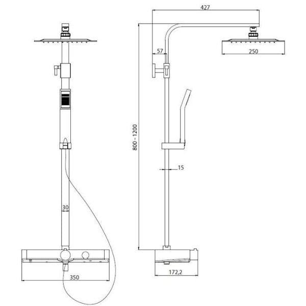 SCHÜTTE termostatiskt duschsystem OCEAN 425815