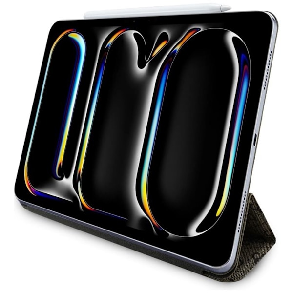 Guess Magnetic 4G Big Logo-fodral för iPad Pro 11" M4 (2024) (brun)