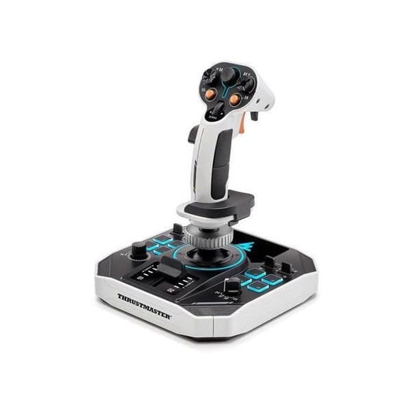 Joystick spatial - THRUSTMASTER - Sol-R 2 HOSAS Space Sim Duo - Ambidexter - 88 knappar - H.E.A.R.T. teknik 16 bitar Svartvitt