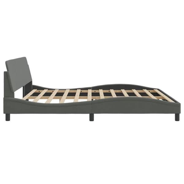 vidaXL Dover sängram mörkgrå 200x200 cm tyg 373246