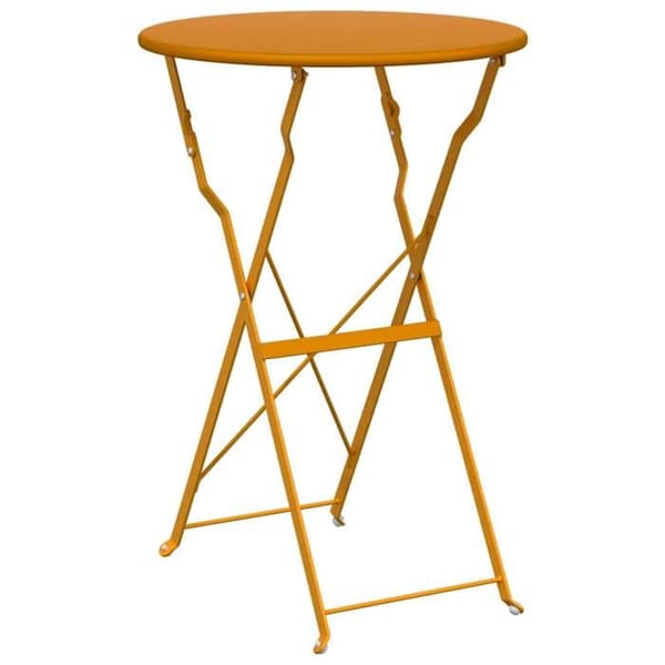 vidaXL Bistroset 3 delar Fällbar Senap Stål 42002969